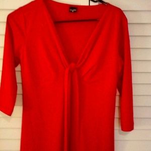 Olian Hot Pinki dress. Ties in the front. Length